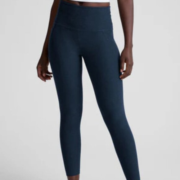 Beyond Yoga Pants - Beyond Yoga Blue Space Dye High Rise Pocket Leggings